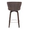 Armen Living Mynette 26" Swivel Brown Faux Leather Bar Stool LCMTBAWABR26 - alternate 6